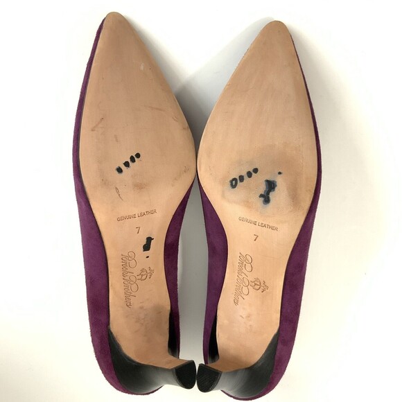 Brooks Brothers Pumps Size 7M Maroon All Leather Point-toe Heels - Picture 8 of 11